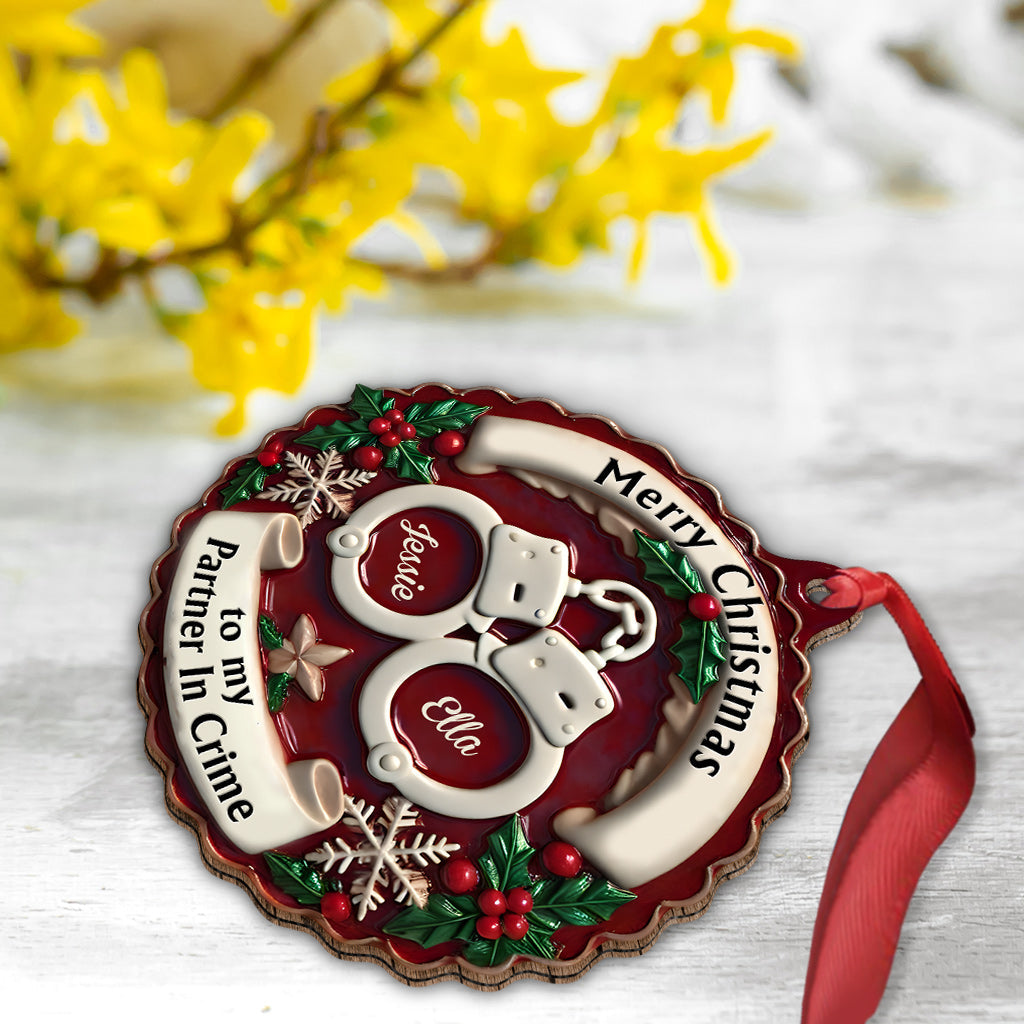Partner In Crime - Personalized Bestie Ornament
