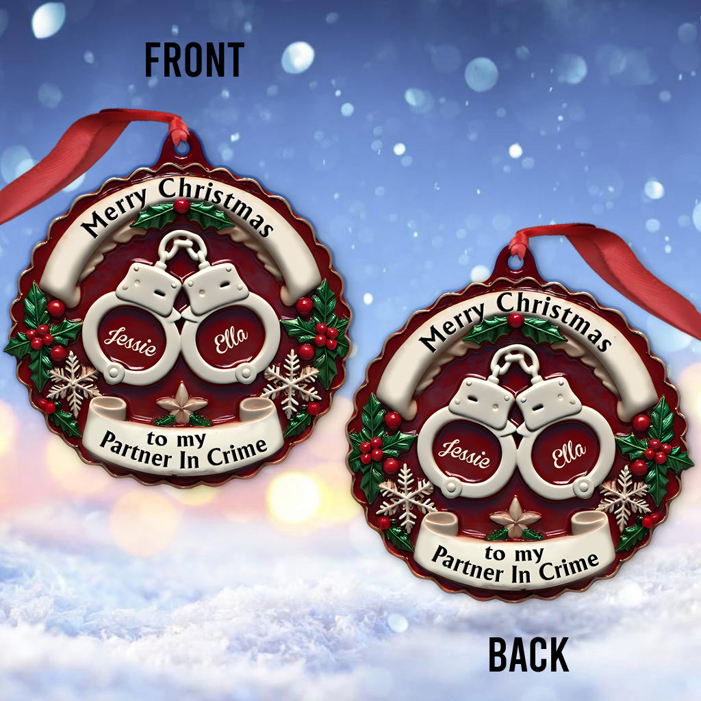 Partner In Crime - Personalized Bestie Ornament
