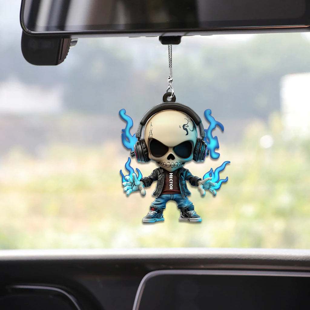 Cool Skull - Personalized Skull Car Ornament