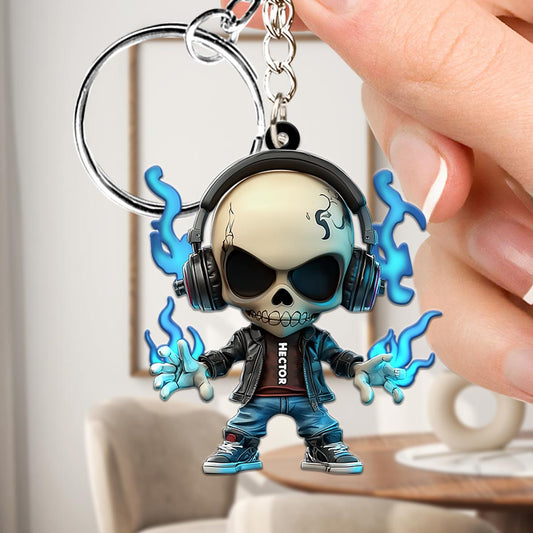 Cool Skull - Personalized Skull Keychain