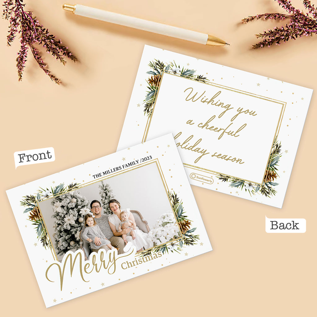 Joyeux Noël - Carte de vœux familiale personnalisée