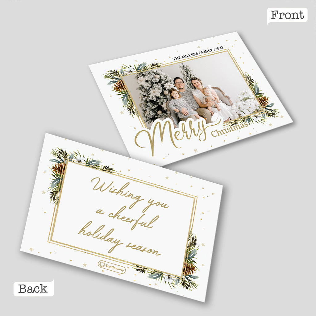 Joyeux Noël - Carte de vœux familiale personnalisée