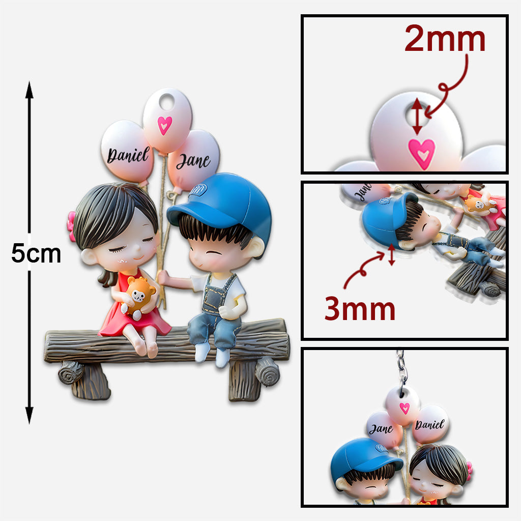 Together Forever - Personalized Couple Keychain