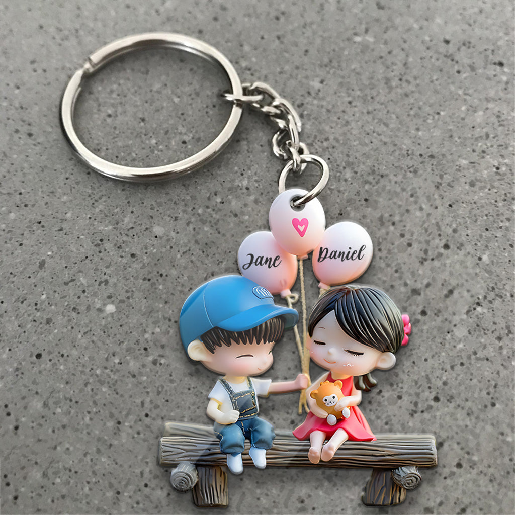 Together Forever - Personalized Couple Keychain