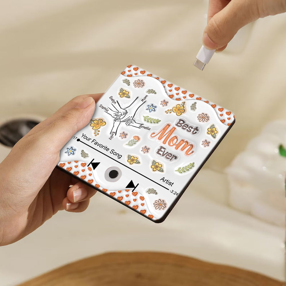 Best Mom Ever - Personalized Mother Music Fridge Magnet