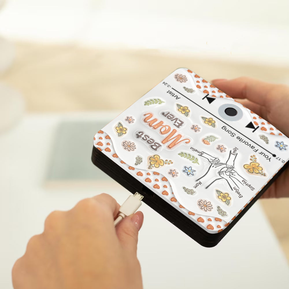 Best Mom Ever - Personalized Mother Music Fridge Magnet