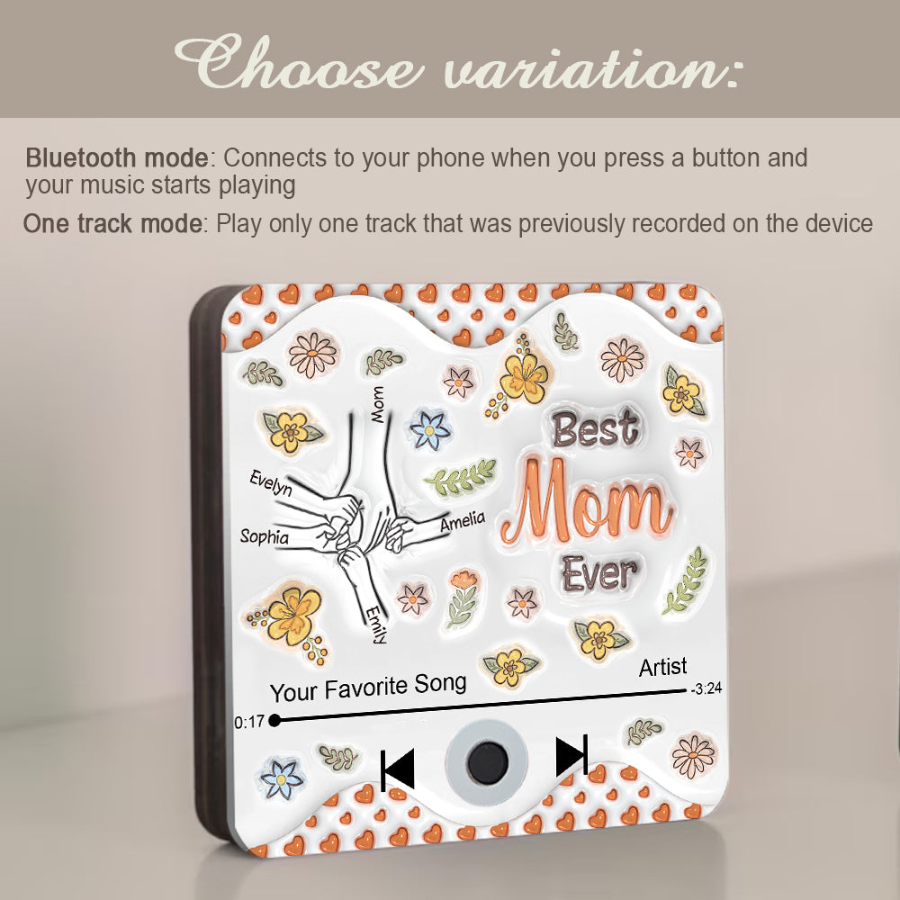 Best Mom Ever - Personalized Mother Music Fridge Magnet