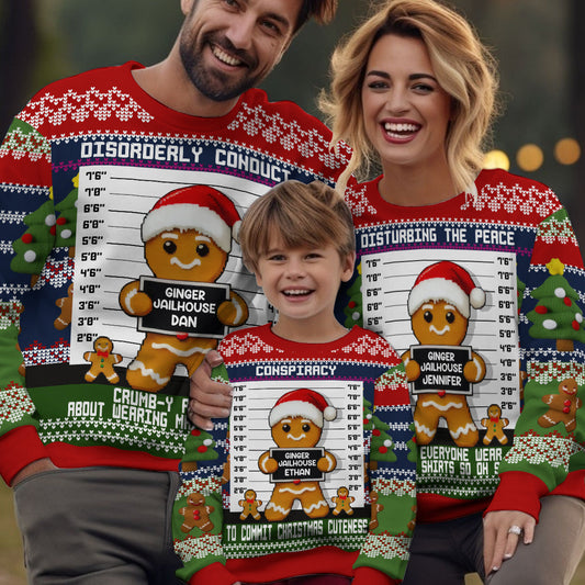 Pull moche familial personnalisé Ginger Jailhouse