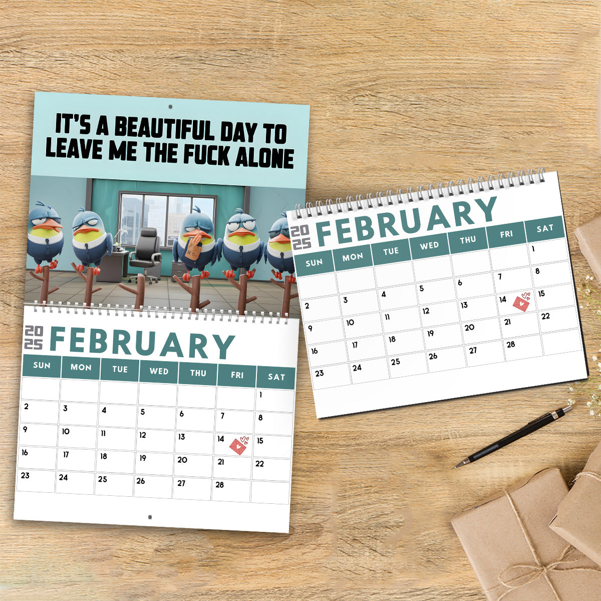 Calendrier de bureau sarcastique - Calendrier mural et de bureau personnalisé pour collègues