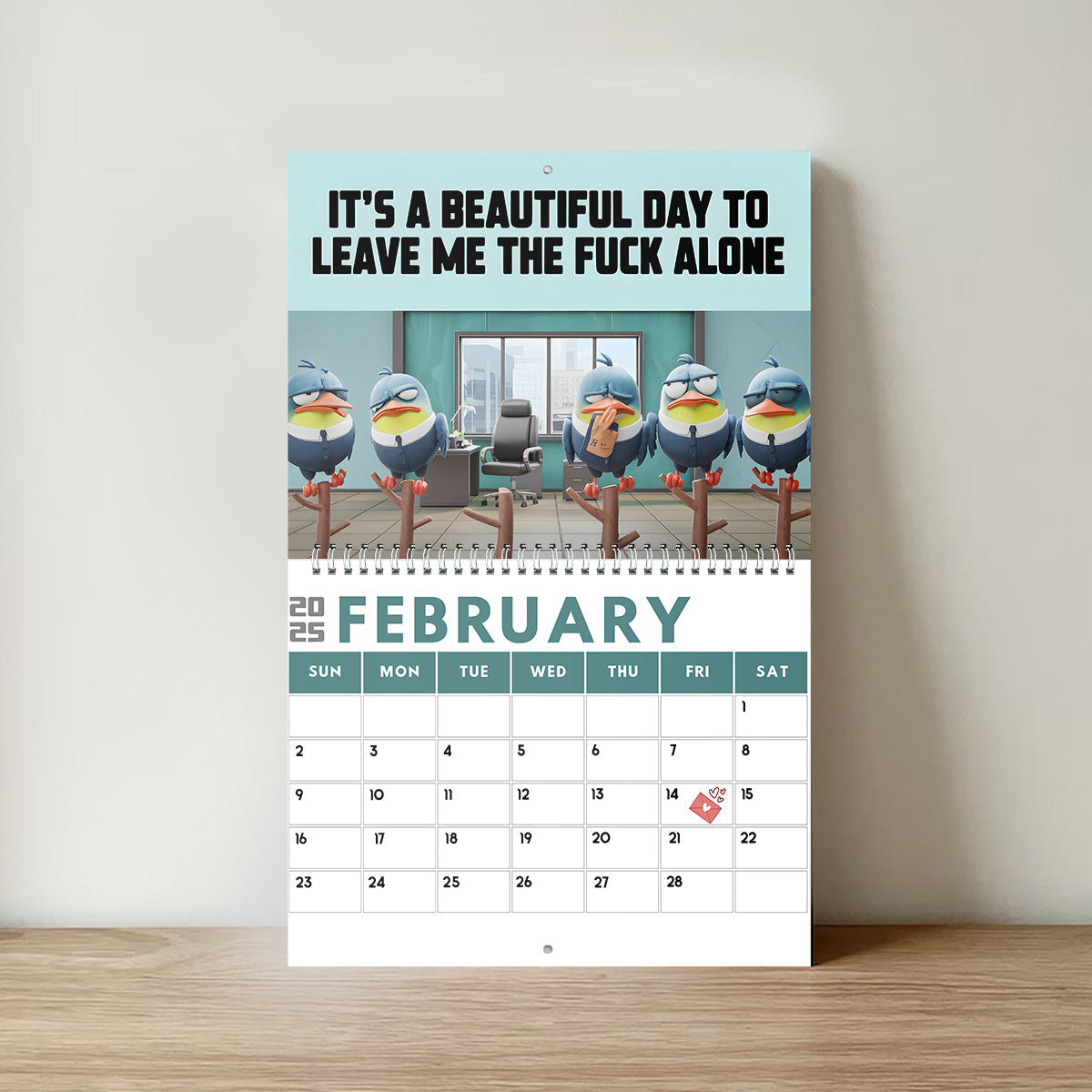 Calendrier de bureau sarcastique - Calendrier mural et de bureau personnalisé pour collègues