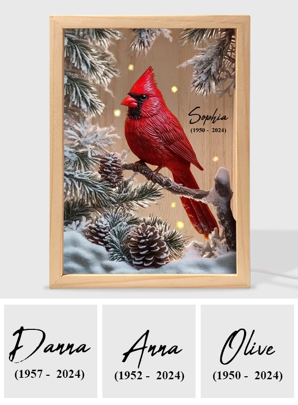 Ta lumière brillera toujours dans mon cœur - Cadre photo commémoratif personnalisé avec boîte lumineuse