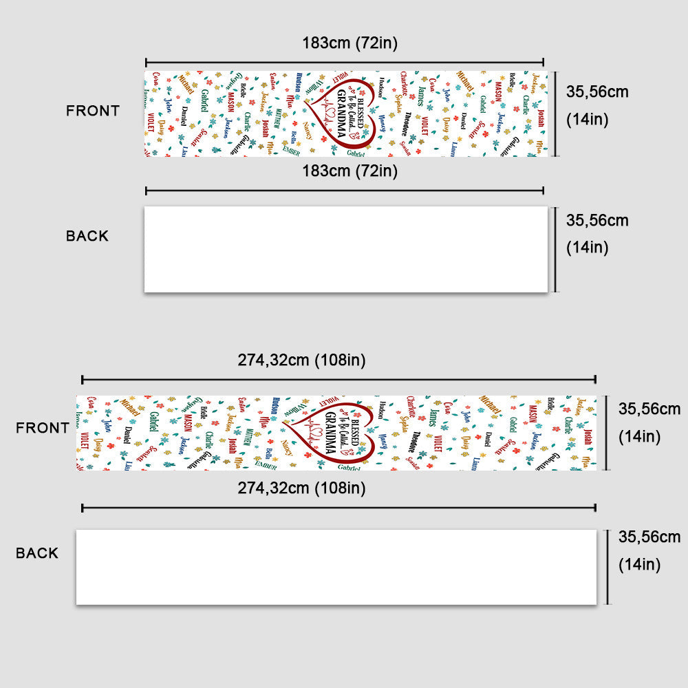 Blessed To Be Called Grandma - Personalized Grandma Table Runner