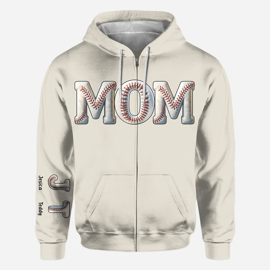 Maman de joueur de baseball - T-shirt personnalisé sur le thème du baseball