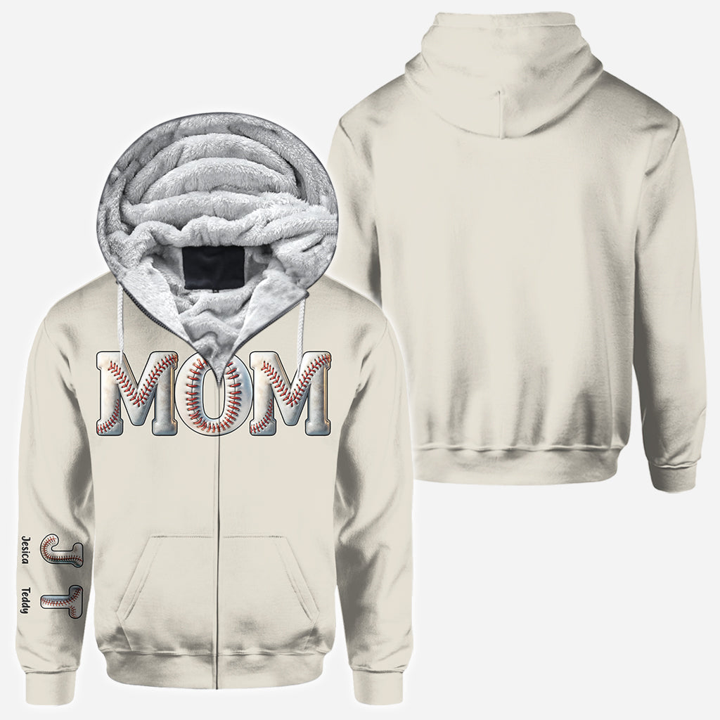 Maman de joueur de baseball - T-shirt personnalisé sur le thème du baseball