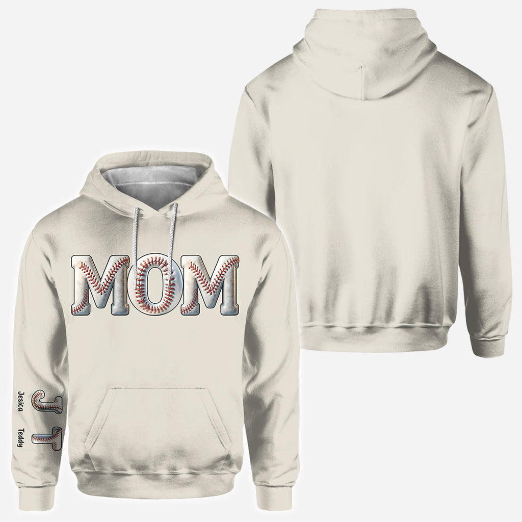 Maman de joueur de baseball - T-shirt personnalisé sur le thème du baseball