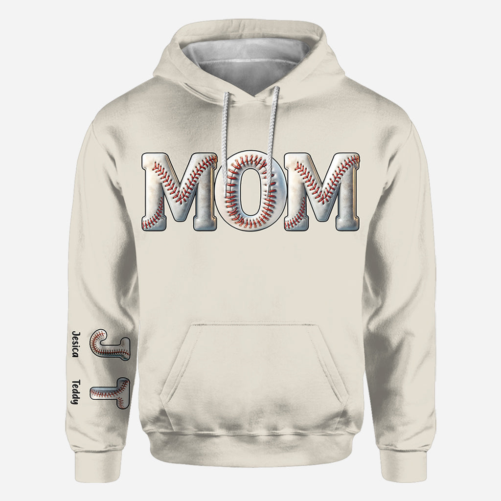 Maman de joueur de baseball - T-shirt personnalisé sur le thème du baseball