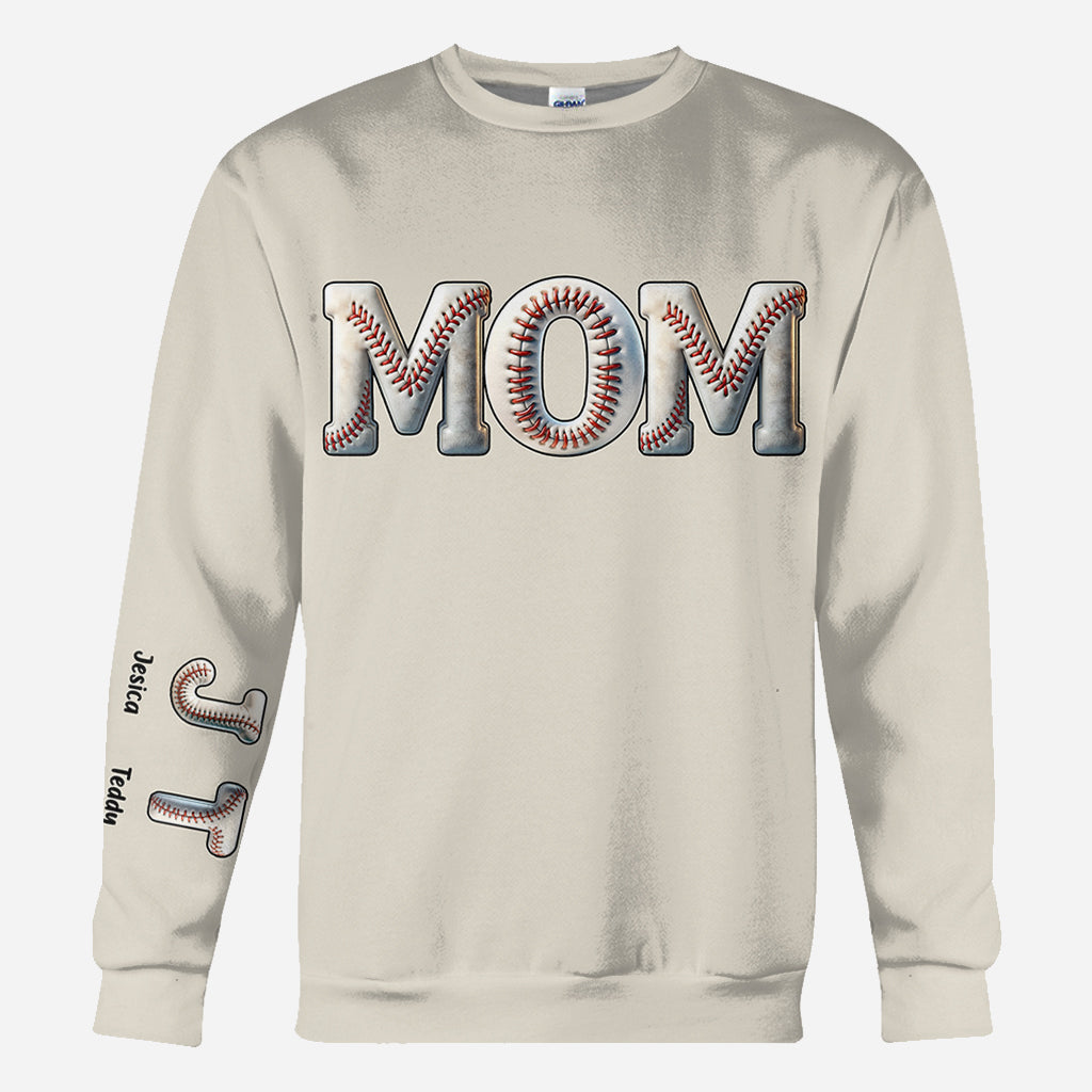 Maman de joueur de baseball - T-shirt personnalisé sur le thème du baseball