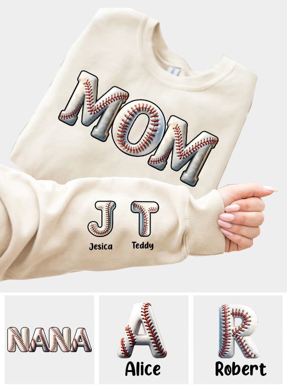 Maman de joueur de baseball - T-shirt personnalisé sur le thème du baseball