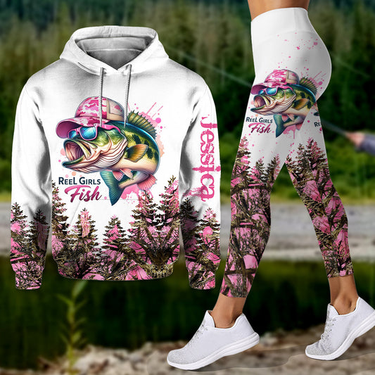 Reel Girl - Sweat à capuche et legging de pêche personnalisés