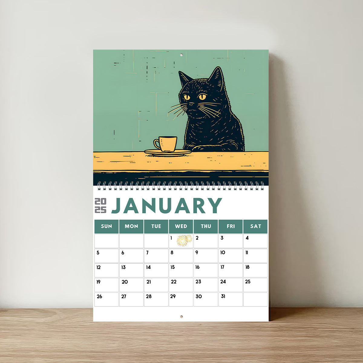 Calendrier mural personnalisé Chat mignon