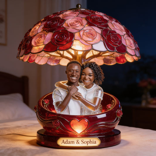 Veilleuse LED acrylique personnalisée avec n'importe quelle photo de vous et moi - Veilleuse LED en acrylique pour couple - Photo personnalisée « Vous et moi »