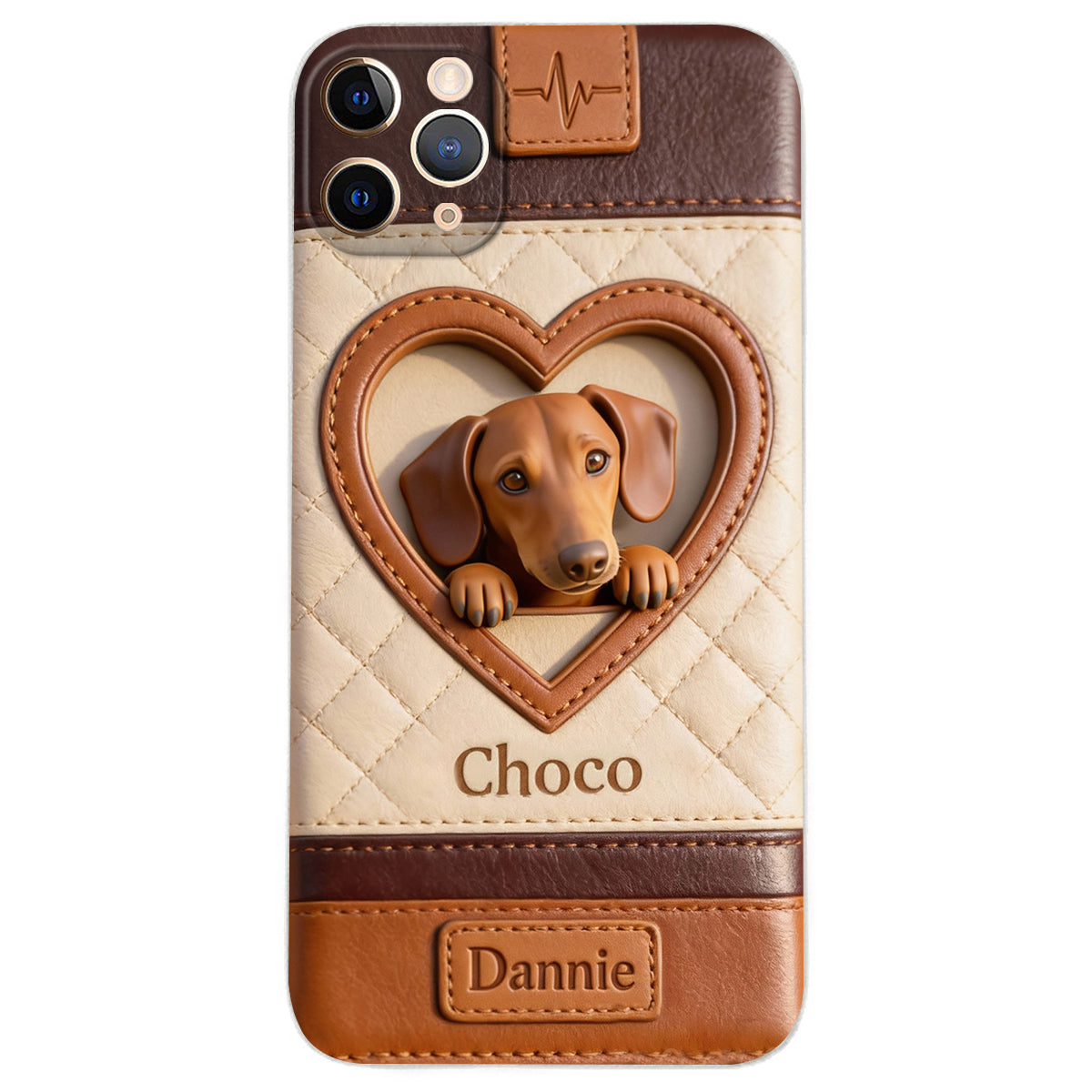 Étui de téléphone en cuir personnalisé à partir de n'importe quelle photo - Étui de téléphone en cuir pour chien personnalisé