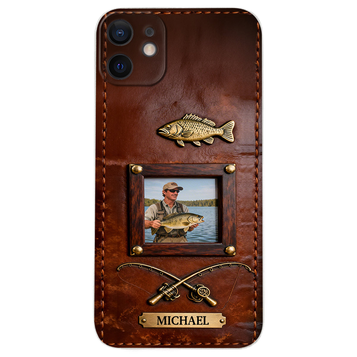 Best Catch - Personalized Fishing Leather Phone Case
