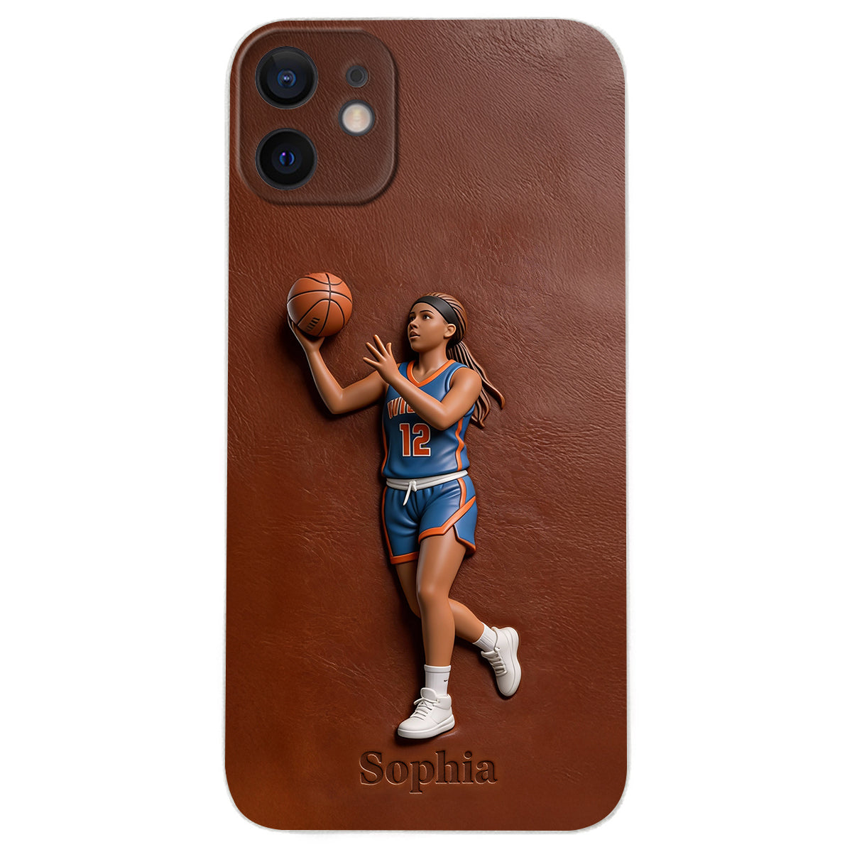 Love Basketball - Personalized Basketball Leather Phone Case