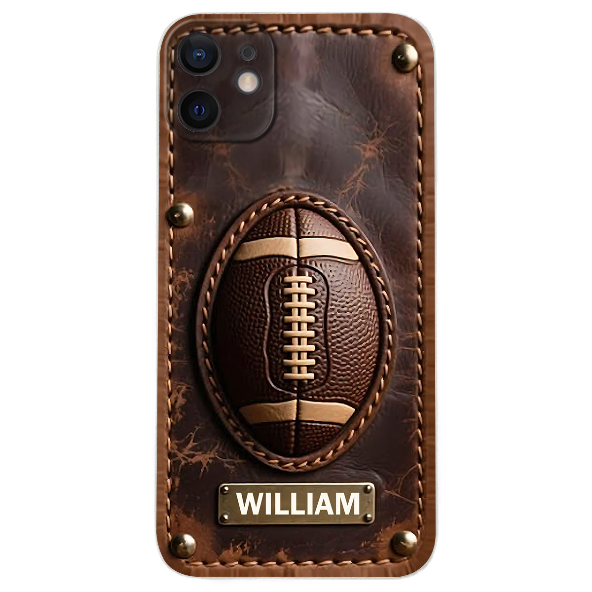 Étui de téléphone en cuir personnalisé pour les jours de match - Football