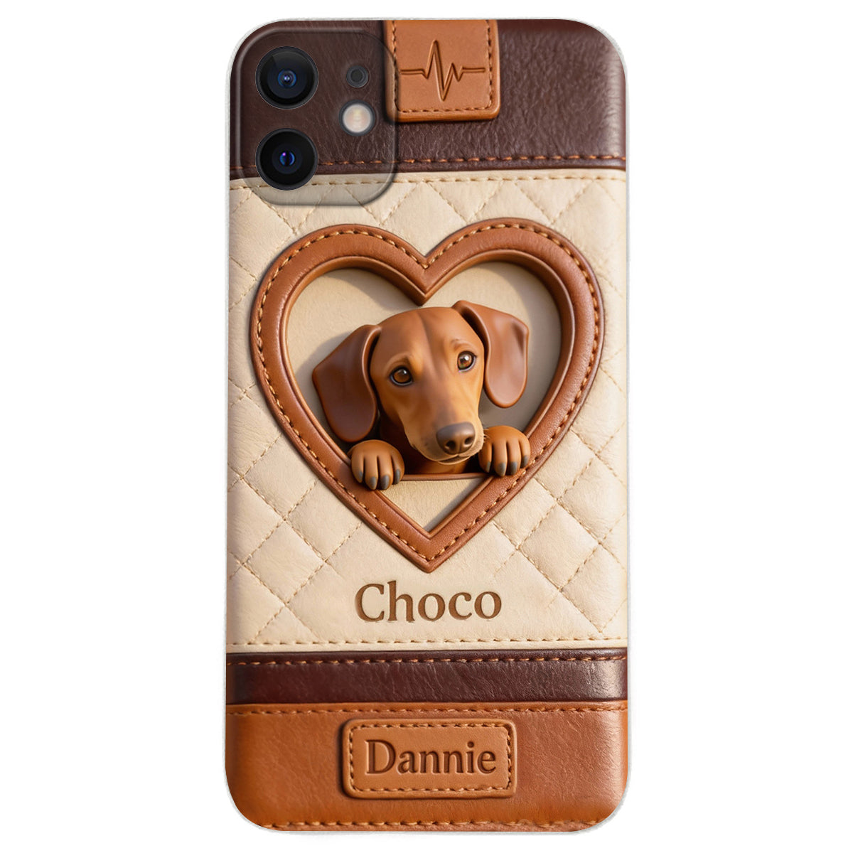 Étui de téléphone en cuir personnalisé à partir de n'importe quelle photo - Étui de téléphone en cuir pour chien personnalisé