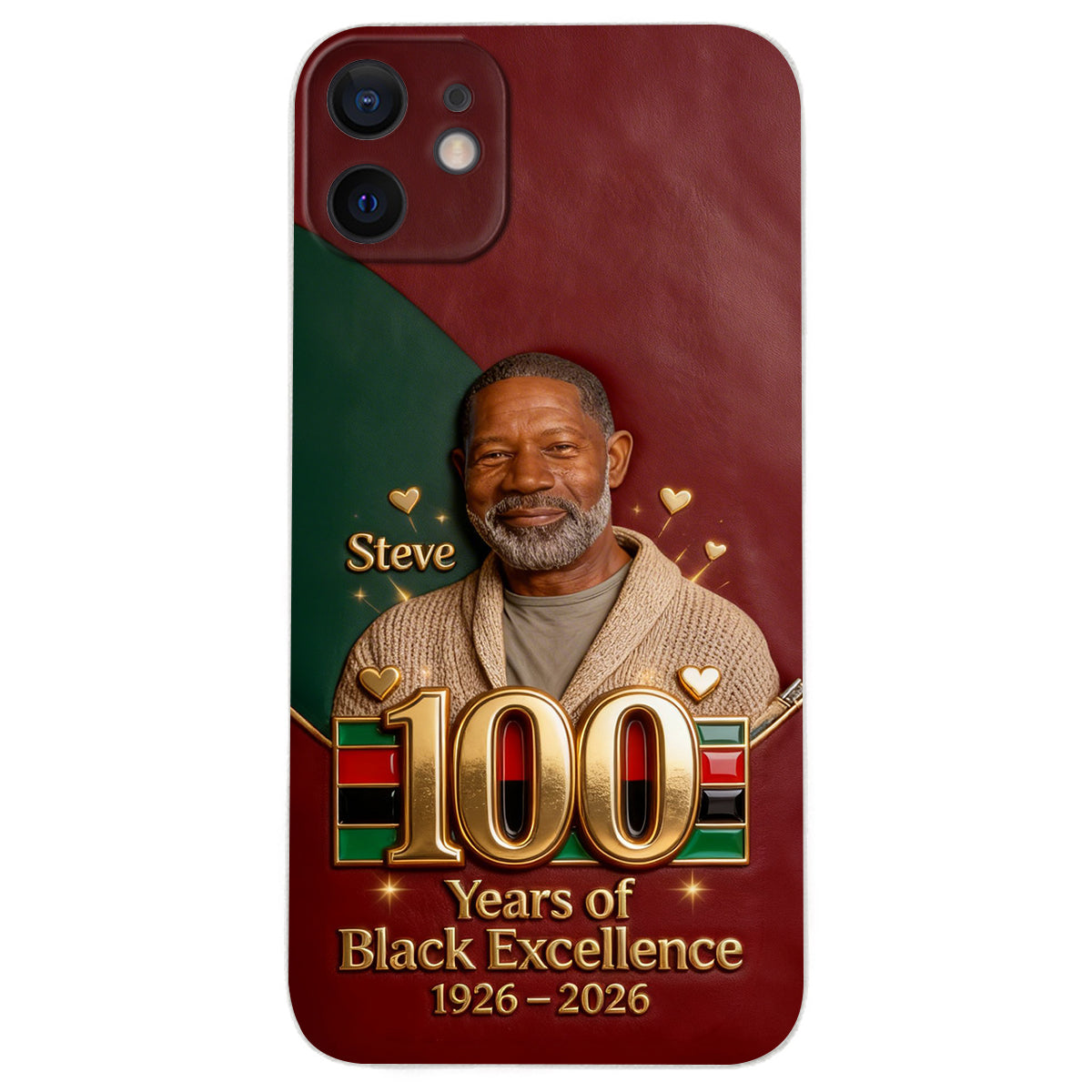 100 Years Of Black Excellence - Personalized African American Leather Phone Case