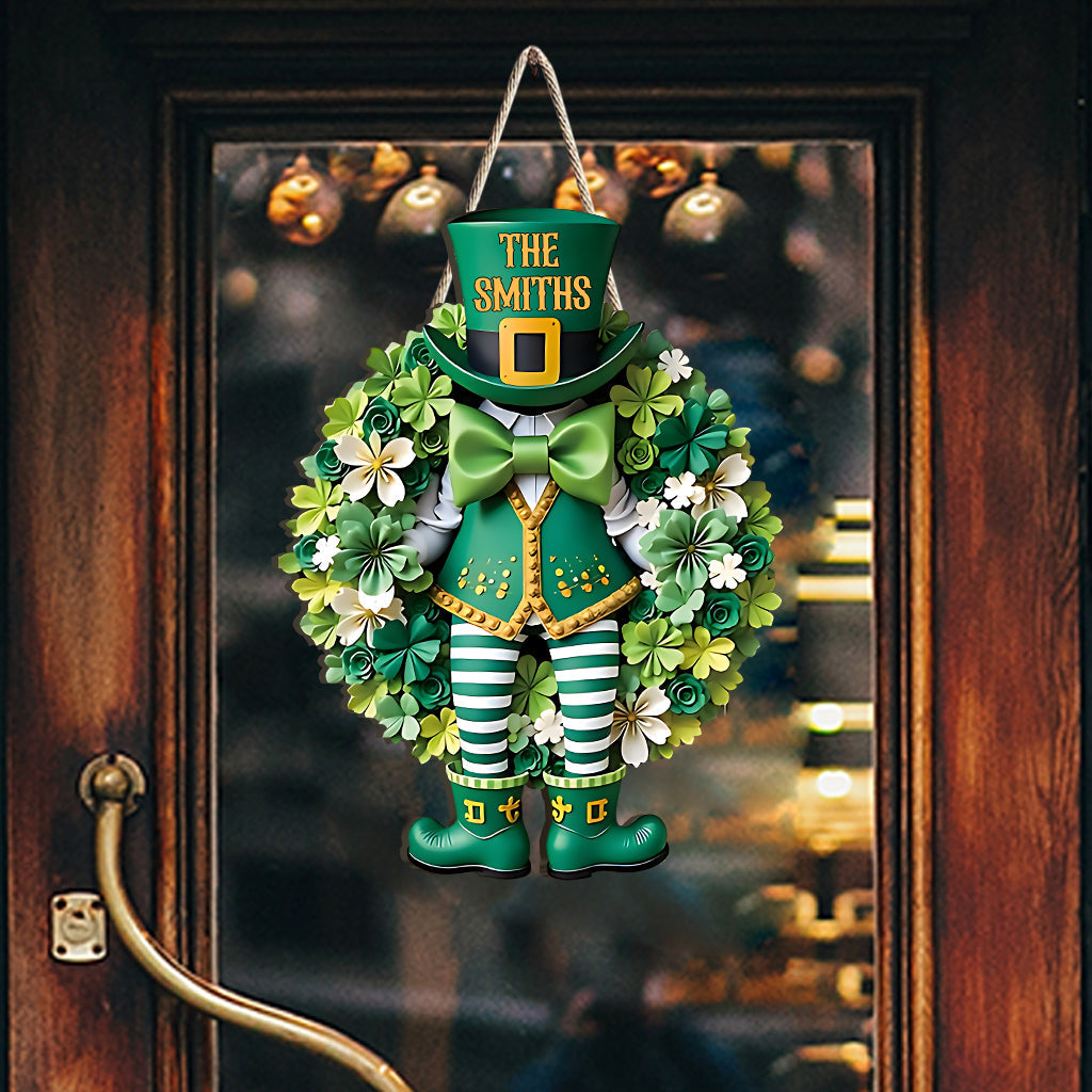 Décoration d'entrée pour la Saint-Patrick - Panneau en bois personnalisé pour la Saint-Patrick