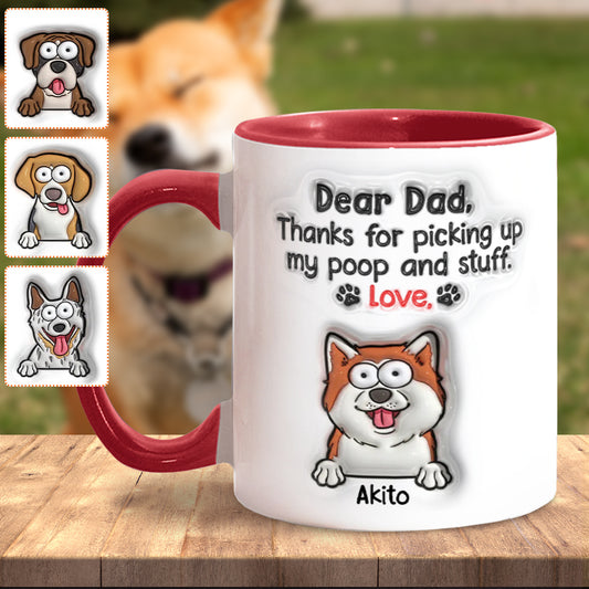 Merci d'avoir ramassé mes crottes - Mug personnalisé avec motif chien