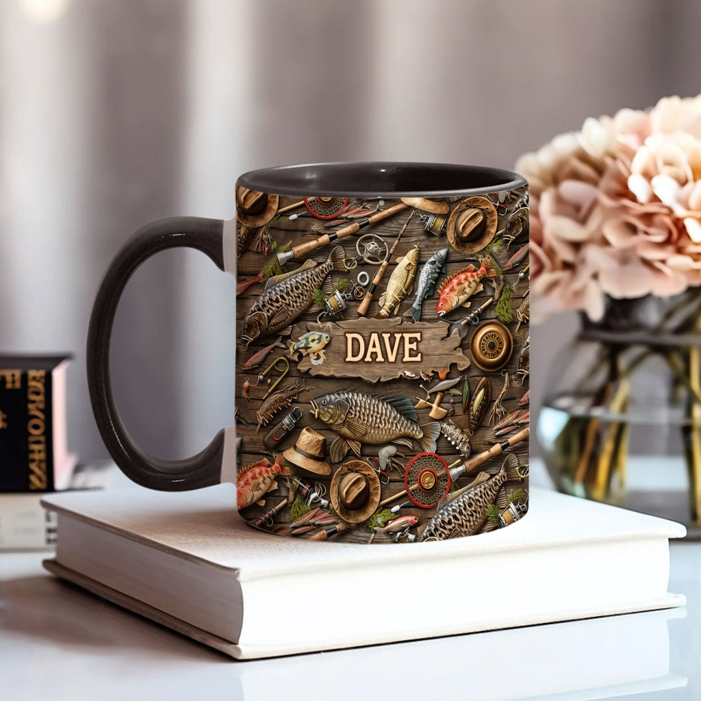 Love Fishing - Personalized Fishing Accent Mug