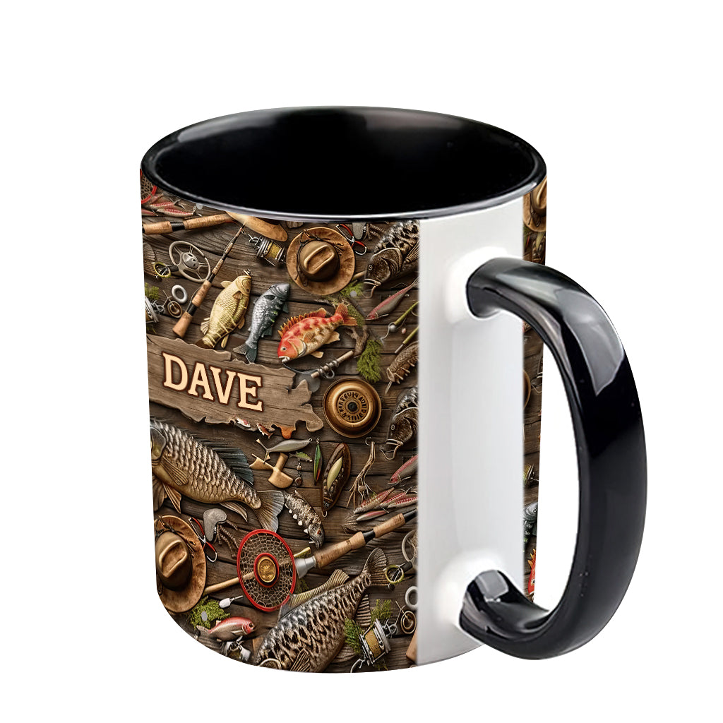 Love Fishing - Personalized Fishing Accent Mug
