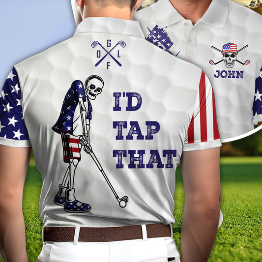 Polo de golf personnalisé « Je te draguerais »