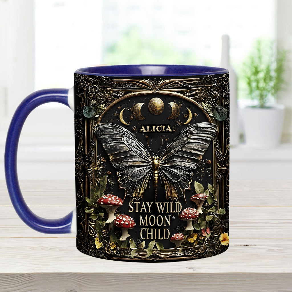Reste sauvage, enfant de la lune - Mug hippie personnalisé