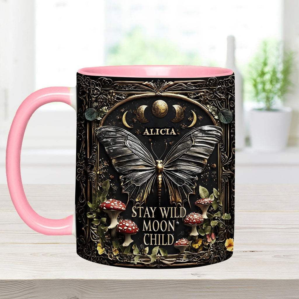 Reste sauvage, enfant de la lune - Mug hippie personnalisé
