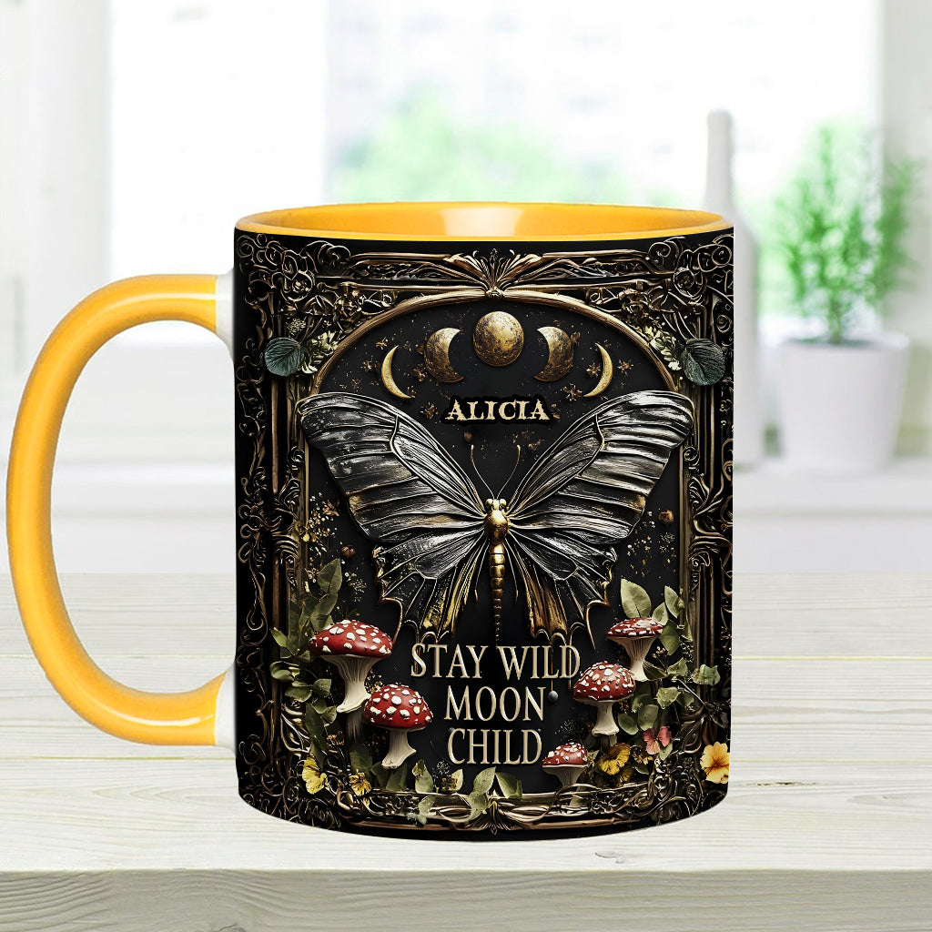 Reste sauvage, enfant de la lune - Mug hippie personnalisé