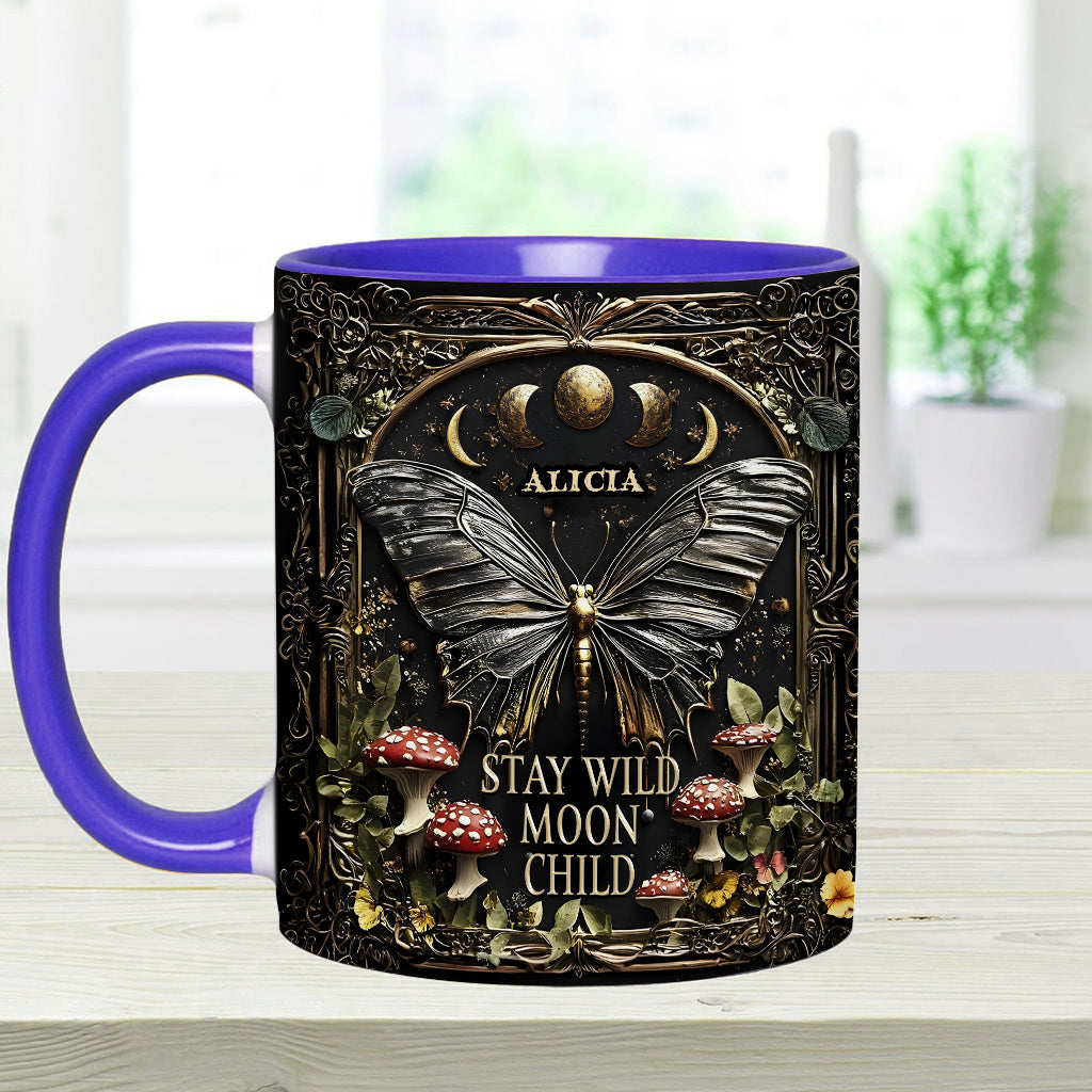 Reste sauvage, enfant de la lune - Mug hippie personnalisé