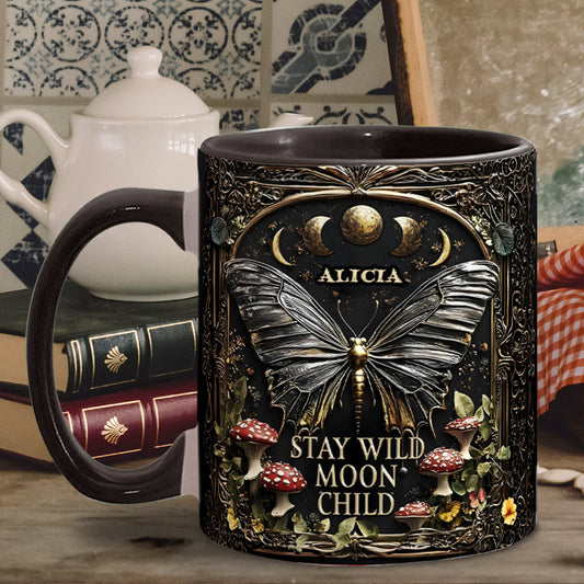 Reste sauvage, enfant de la lune - Mug hippie personnalisé