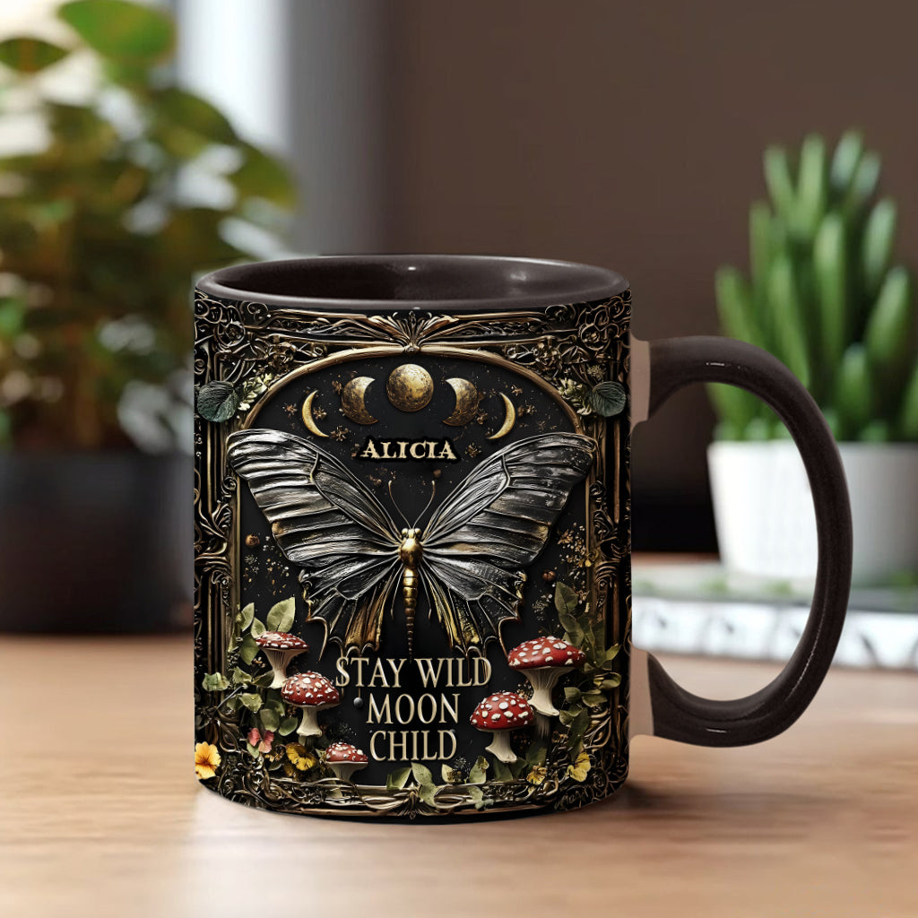 Reste sauvage, enfant de la lune - Mug hippie personnalisé