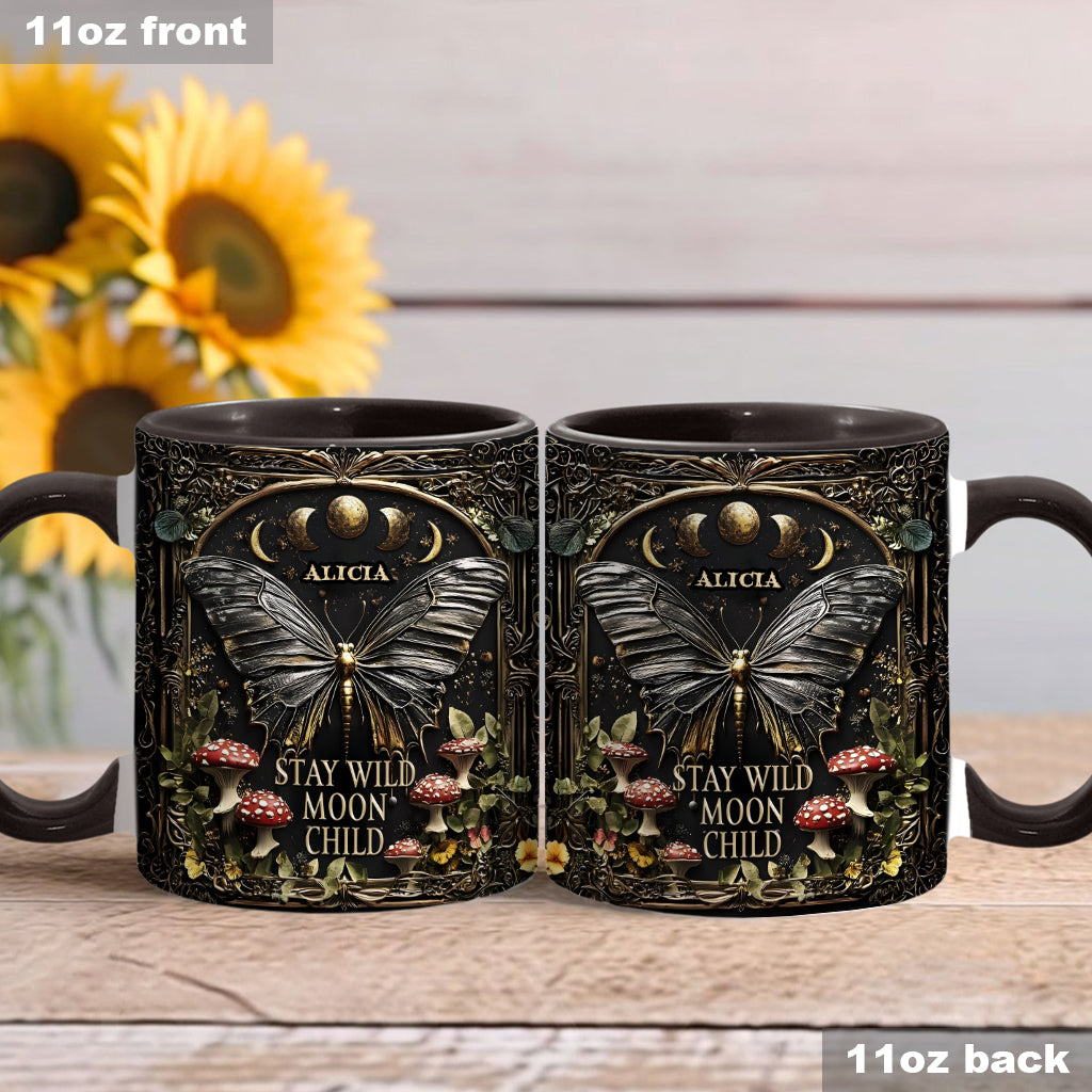 Reste sauvage, enfant de la lune - Mug hippie personnalisé