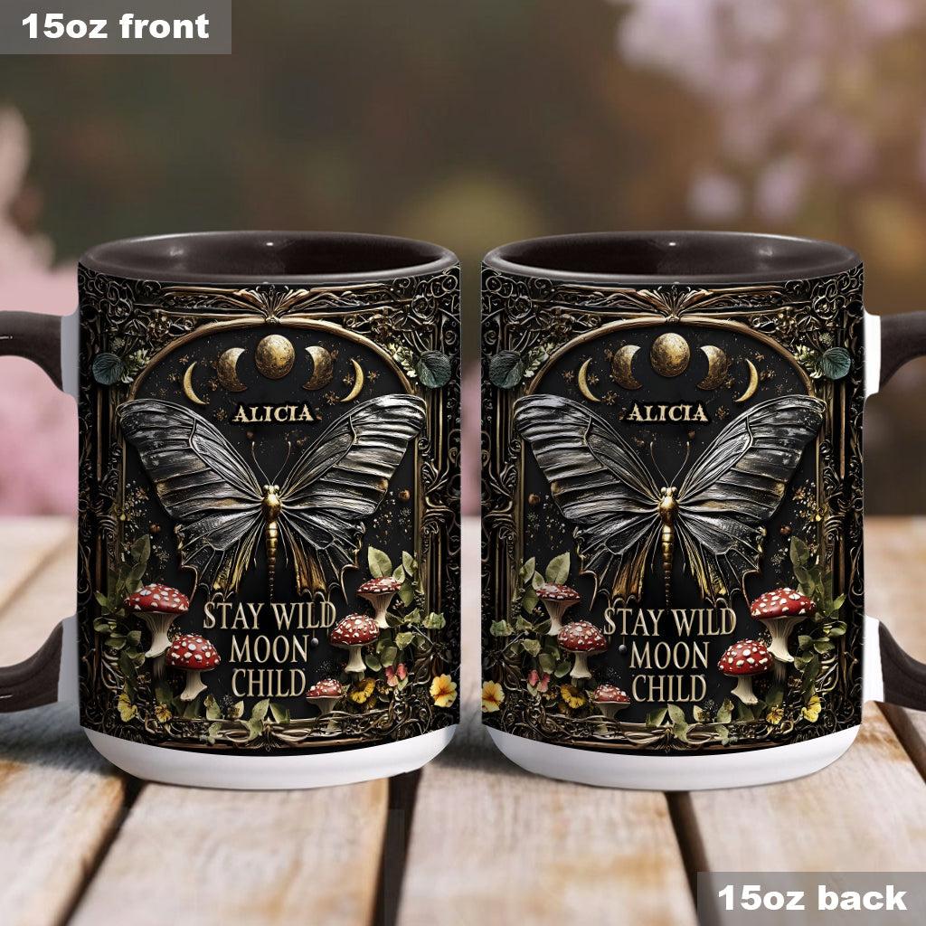 Reste sauvage, enfant de la lune - Mug hippie personnalisé