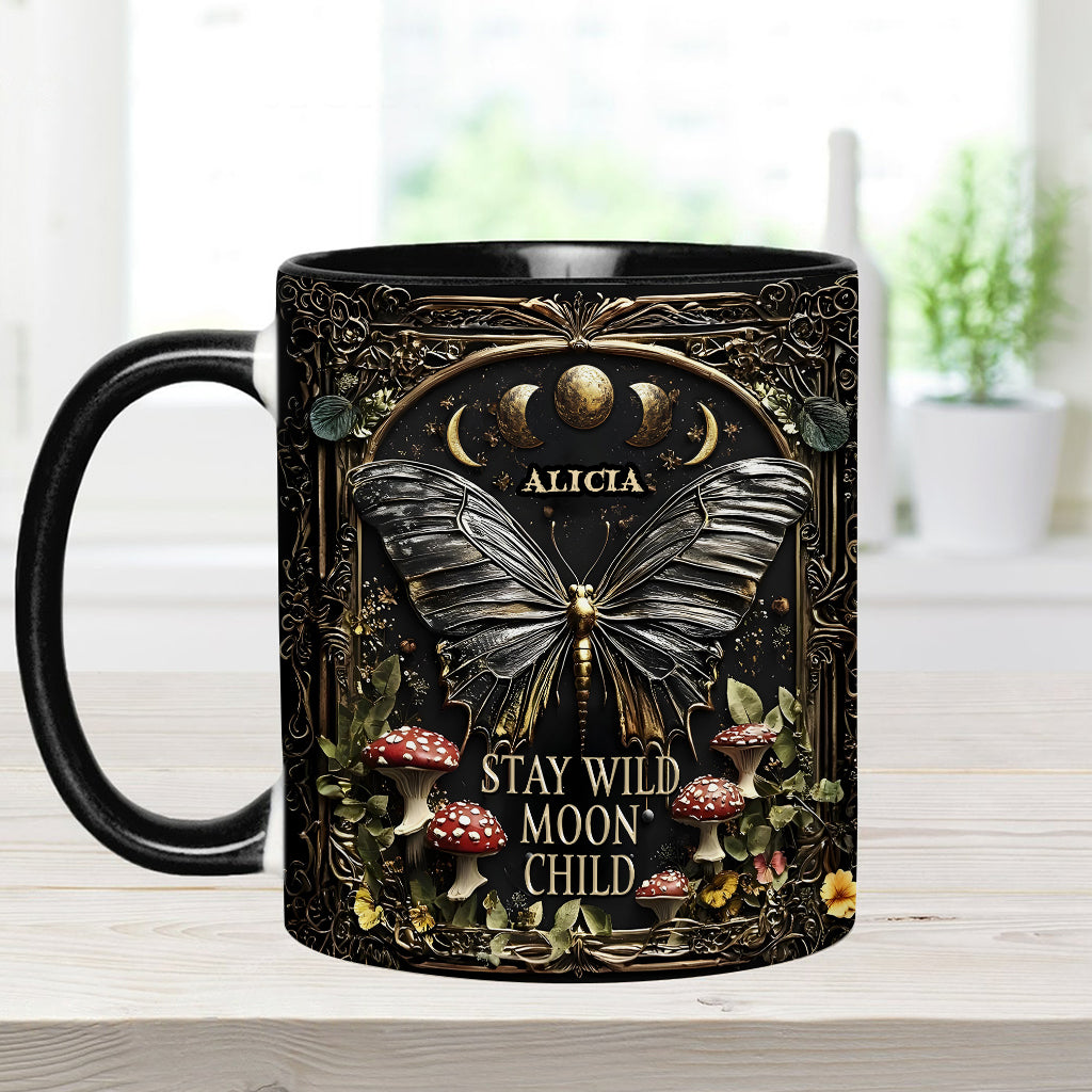 Reste sauvage, enfant de la lune - Mug hippie personnalisé