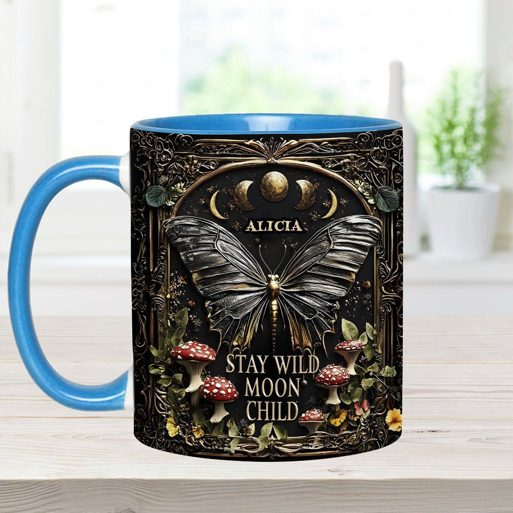 Reste sauvage, enfant de la lune - Mug hippie personnalisé