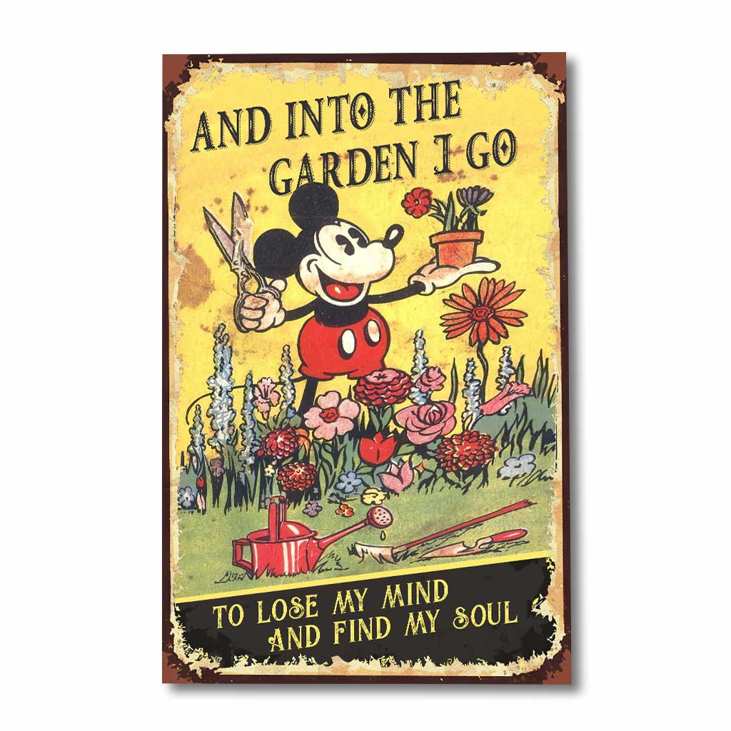 And Into The Garden I Go - Gardening Poster