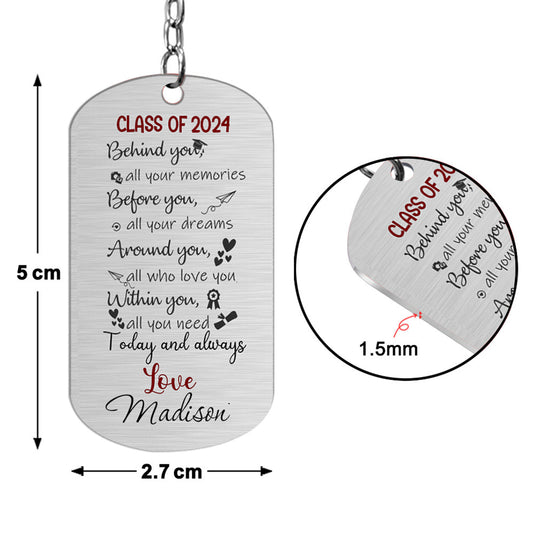 Class Of 2023 - Personalized Graduation Stainless Steel Keychain