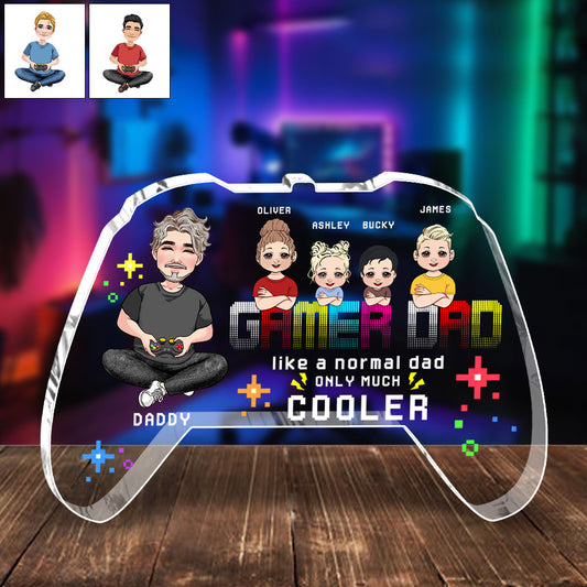 Gamer Dad - Personalized Video Game Custom Shaped Acrylic Plaque