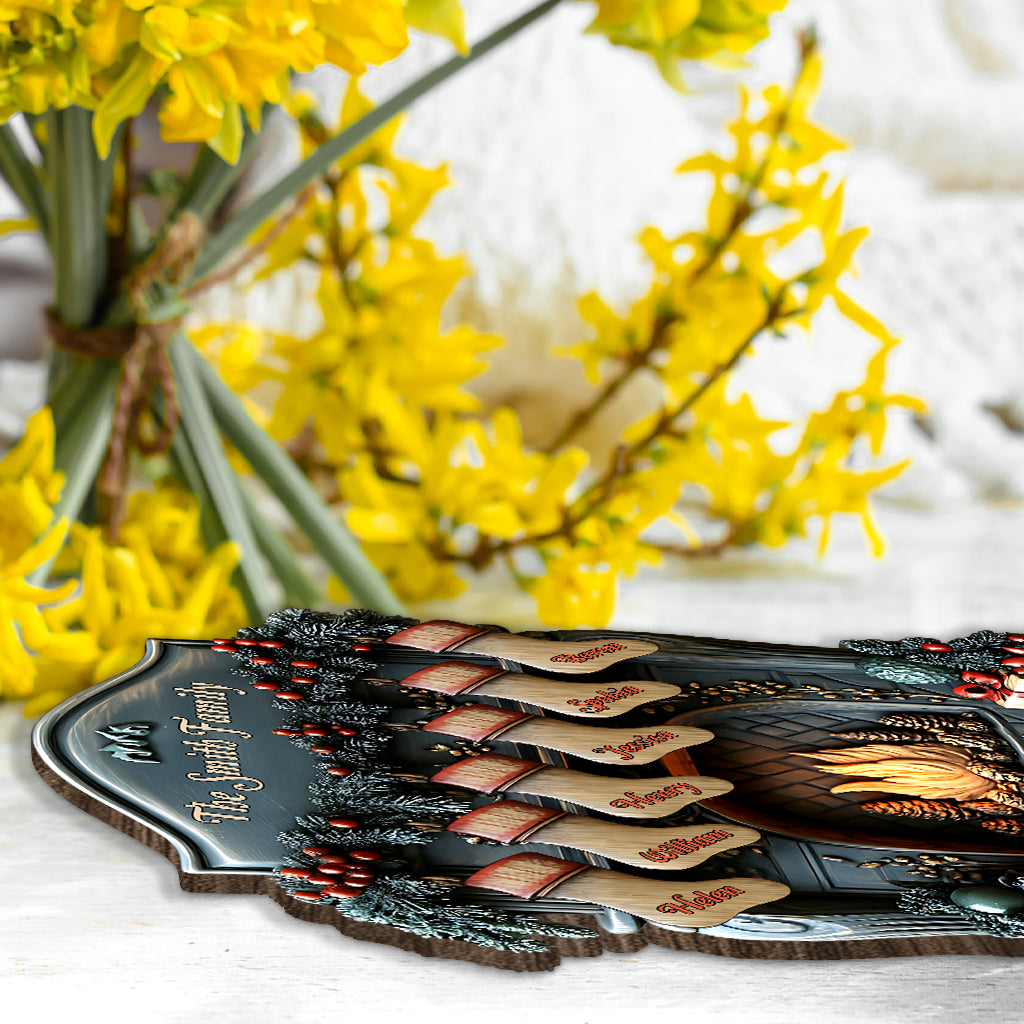 Hanging Stocking - Personalized Family 1 Layered Big Freestanding